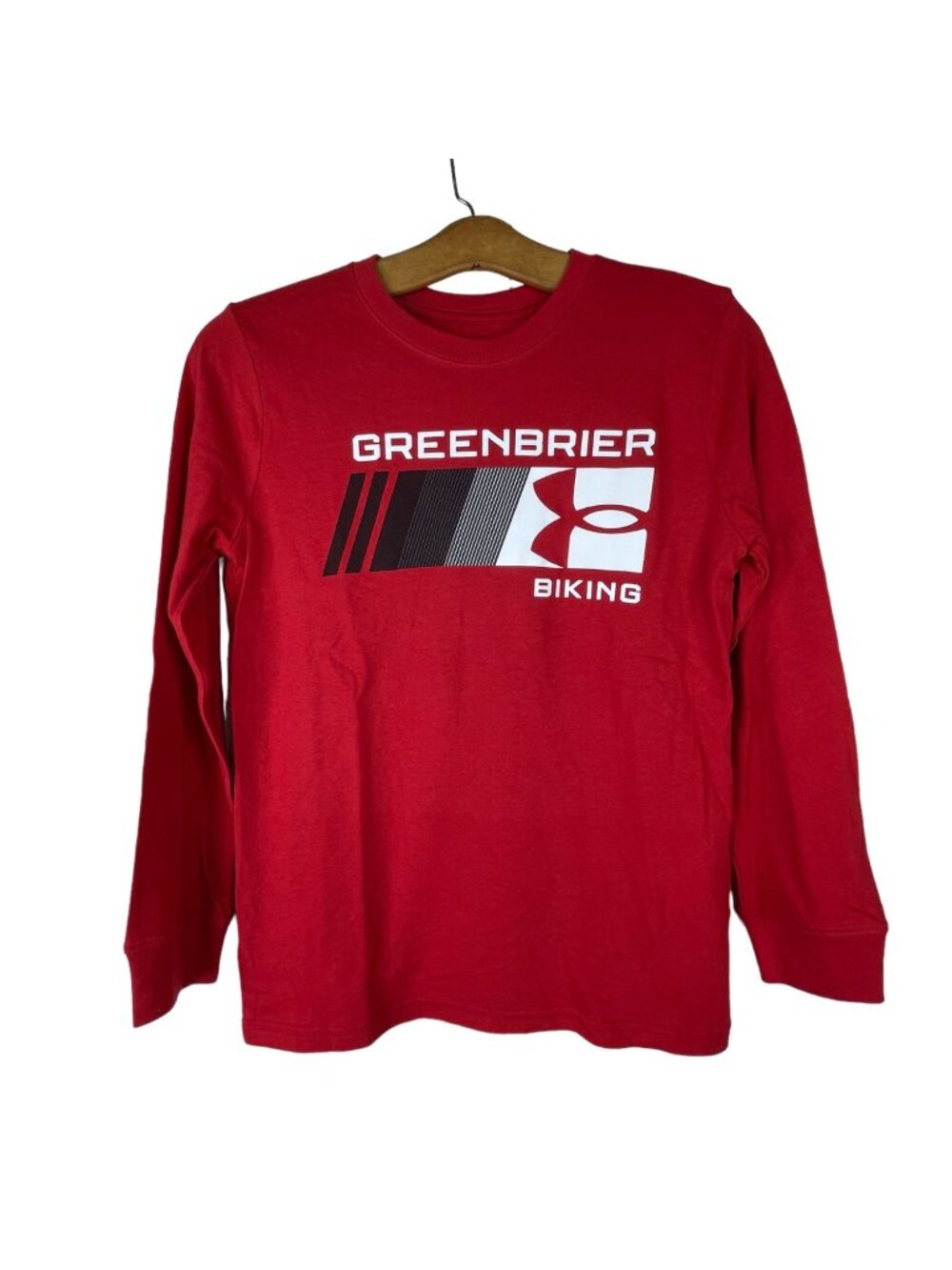 Under Armour Greenbrier Tshirt Medium Long Sleeve Crewneck Cotton Blend Kids NEW
